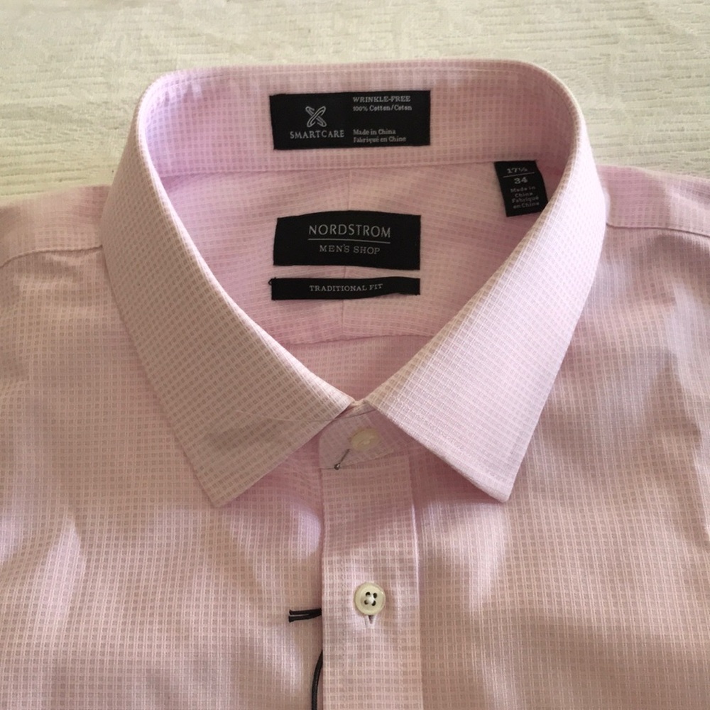 Nordstrom Men’s Shop Smartcare Pink Shirt
